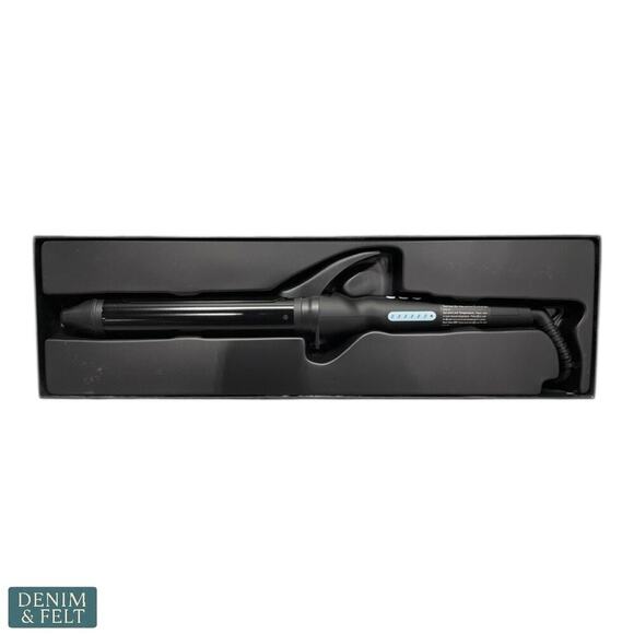 New Bio Ionic Long Barrel Curling Iron 1.5” Fast Heat Salon Tool Black Smooth